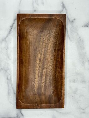 Creative Co-op Oblong Acacia Wooden rectangular bowl